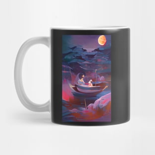 Night Fishing Watercolor Art Mug